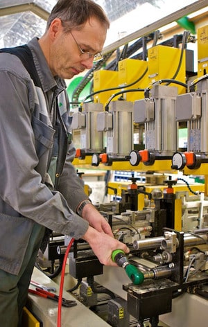 Man working on machine